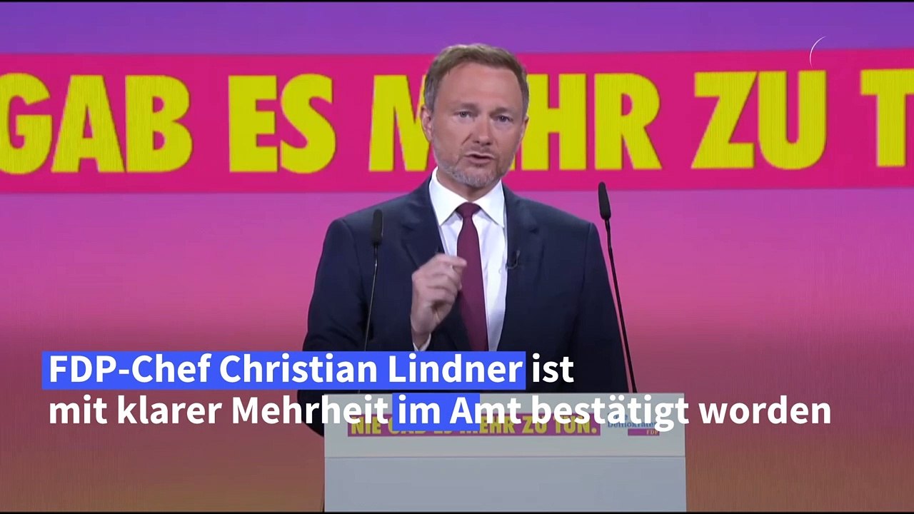 Lindner mit 93 Prozent als FDP-Chef wiedergewählt
