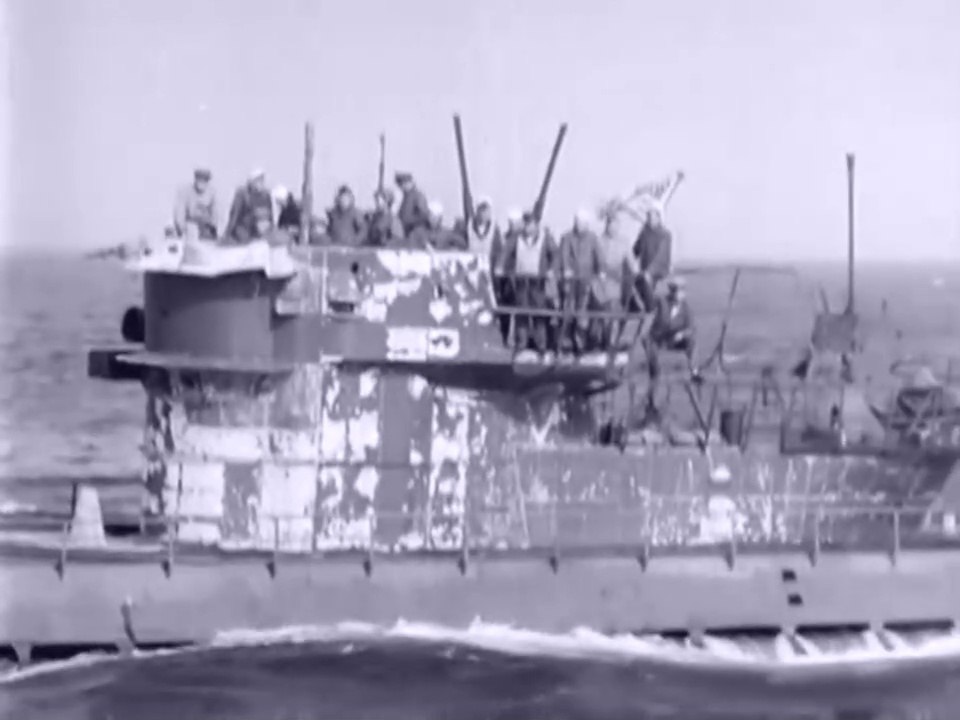 German Type IXC U-boat, U-805, surrender at Portsmouth, New Hampshire, on May 15, 1945