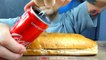 ASMR STREET FOOD | LONG SANDWICH | BIG BITES | EATING SOUNDS (NO TALKING) MUKBANG