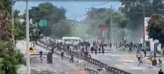 Continuan los bloqueos en el Valle: se presentan disturbios en Buga