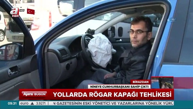 Rögar kapağı otomobili pert etti!