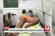 Tumbes: cuatro policías hospitalizados tras consumir comida con restos de vidrio