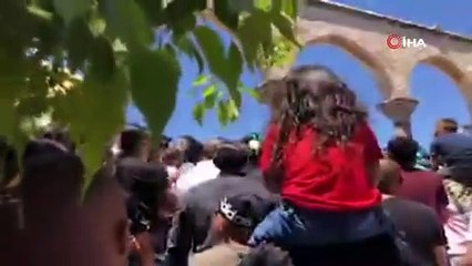 Mescidi Aksa'da "Haydi Erdoğan, biz buradayız" sloganları