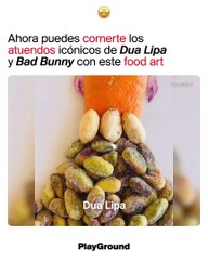 Ahora puedes comerte los atuendos icónicos de Dua Lipa con este food art
