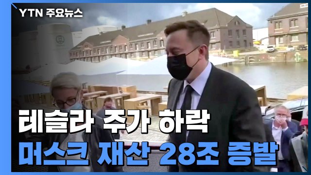 테슬라 주가 하락...머스크 재산, 나흘새 28조 원 증발 / YTN