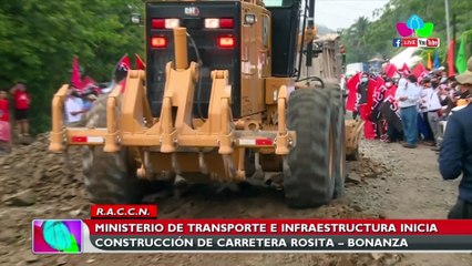 Ministerio de Transporte e Infraestructura inicia construcción de carretera entre Rosita y Bonanza