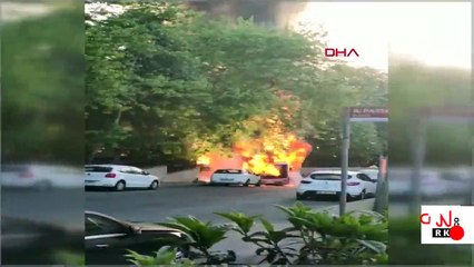 Otobüs alev alev yandı