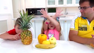 Roma And Diana Learn Colors With Fruits And Vegetables & How To Count