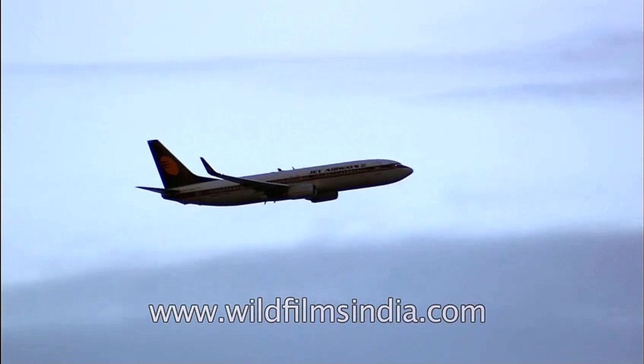 Jet Airways plane flying in Indian airspace