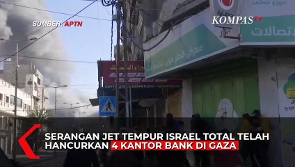 Download Video: Detik-detik Bank Hamas di Gaza Hancur Diserang Militer Israel