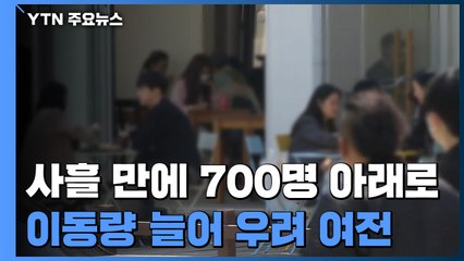 사흘 만에 700명 아래로...이동량 늘어 확산 우려 여전 / YTN