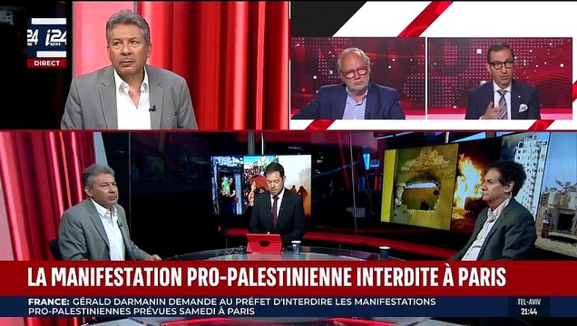 Conflit au Proche Orient - L'ancien patron de Libération, Laurent Joffrin quitte le plateau de i24News face à Jean Messiah en direct : Les insultes ça suffit !