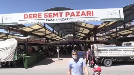 Pazar yerleri Kovid-19 tedbirlerine uyularak açıldı