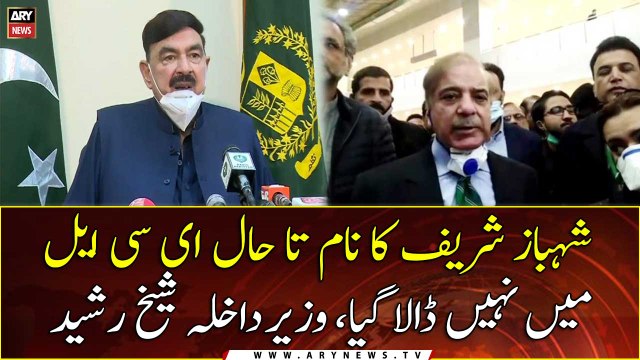 Shahbaz Sharif’s name not yet placed on ECL: Sheikh Rasheed`