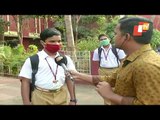 Students Of Bhubaneswar Capital High School After School Reopening