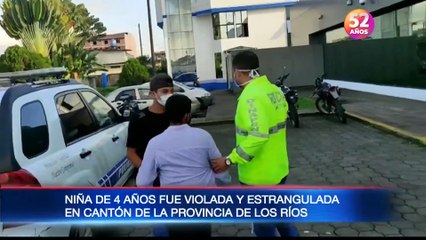 Niña de cuatro años fue violada y estrangulada en Los Ríos