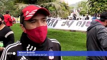 Decenas de aficionados protestan contra Copa América en Colombia