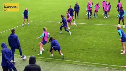 Rondo del Barça femení a l'Estadi Gamla Ullevi de Göteborg