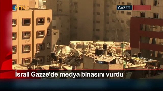 İsrail Gazze’de uluslararası televizyonların bulunduğu bir binayı vurdu!