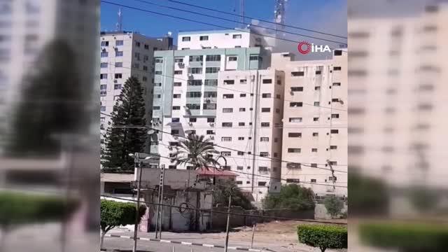 - İsrail, Gazze'de medya ofislerinin bulunduğu 12 katlı binayı vurdu