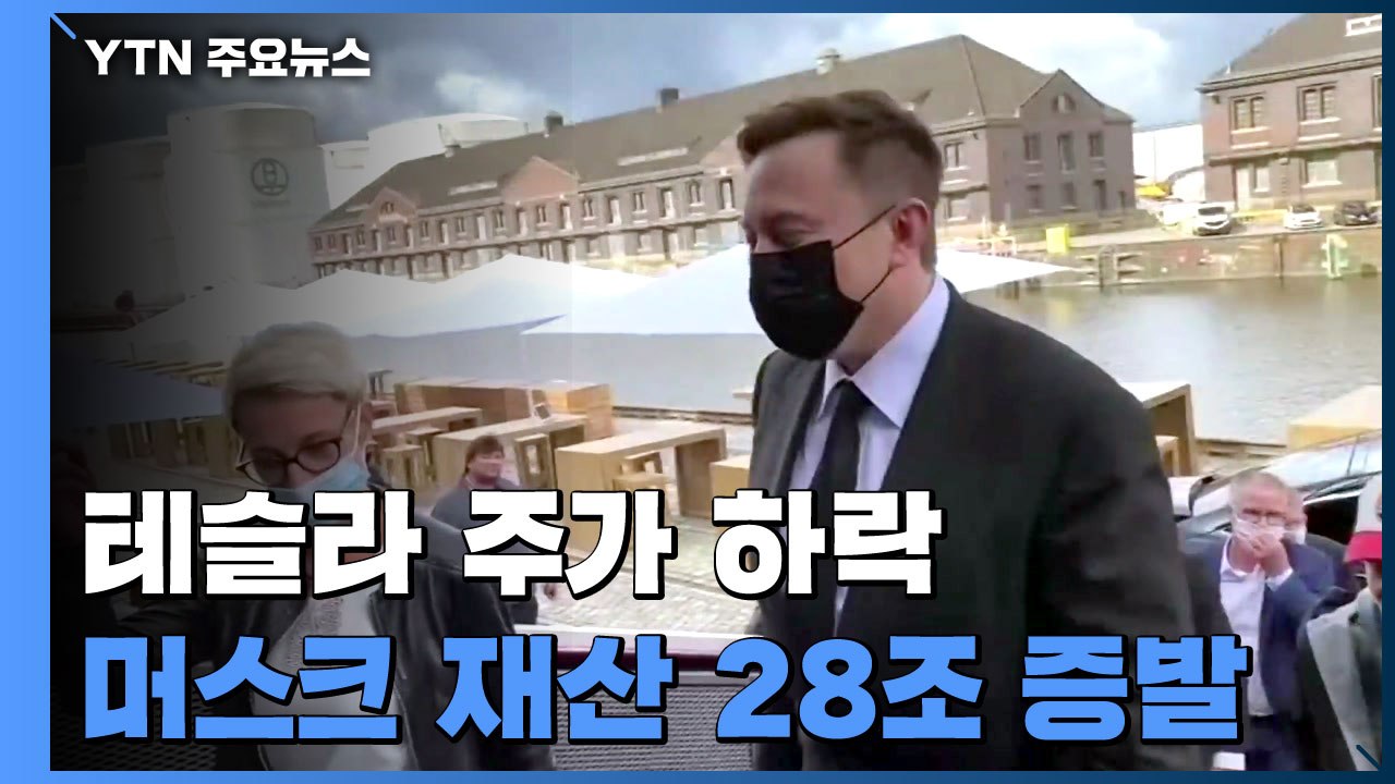 테슬라 주가 하락...머스크 재산, 나흘새 28조 원 증발 / YTN
