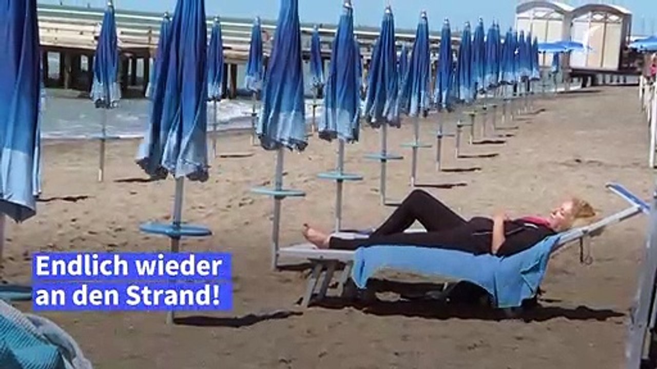 Strandbadbetreiber in Italien eröffnen die Saison