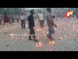 Locals Light Diyas At Lingaraj Temple Demanding Withdrawal Of NMA Bylaws