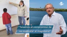 En este gobierno no se maltrata a los maestros: AMLO; felicita al magisterio en su día