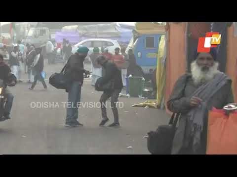 Morning Visuals From The Farmers' Protest Site At Ghazipur Border