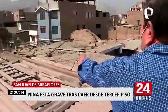 SJM: niña está grave tras caer desde tercer piso