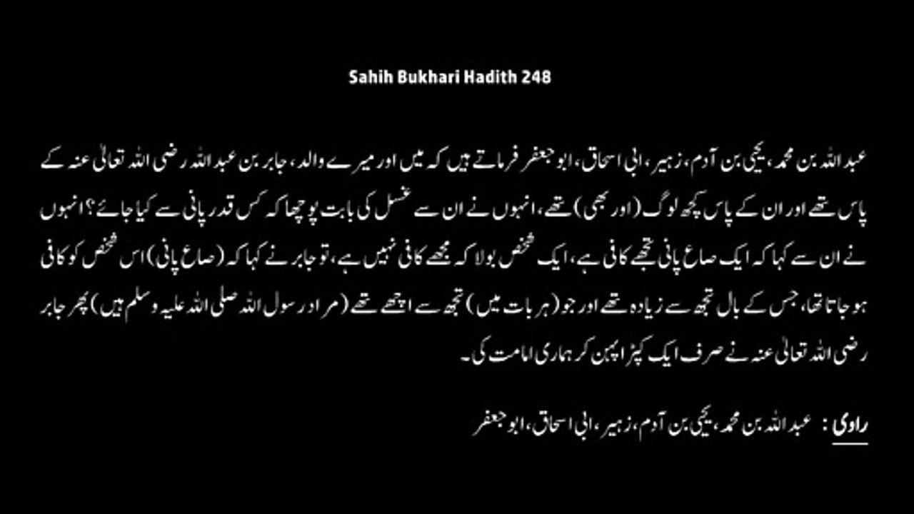 Watch *Hadith 248 Sahih Bukhari*