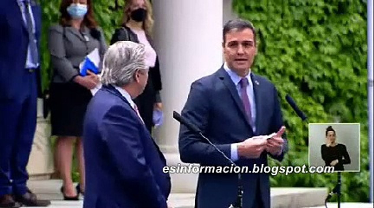 El presidente de Argentina, Alberto Fernández, visita al presidente de España, Pedro Sánchez (La Moncloa, 11/05/21)