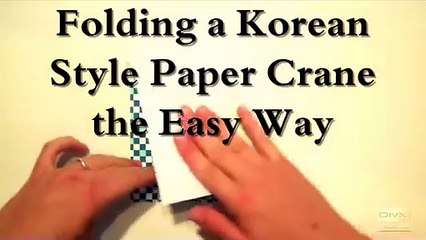 Folding A Korean Style Paper Crane The Easy Way