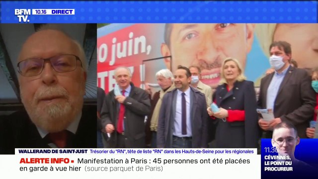 Emplis présumés fictifs au RN: le trésorier du RN Wallerand de Saint-Just accuse Eric Dupond-Moretti d'être à l'origine de cette fuite