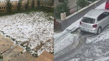 Çekmeköy’de dolu yağışı etkili oldu