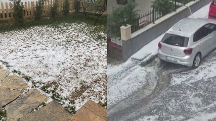 Çekmeköy’de dolu yağışı etkili oldu