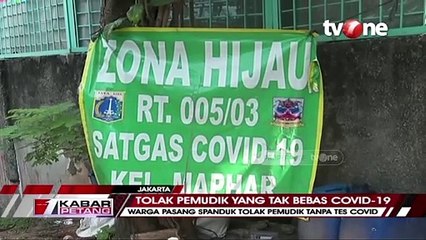 Warga Pasang Spanduk Tolak Pemudik Tanpa Tes Covid-19