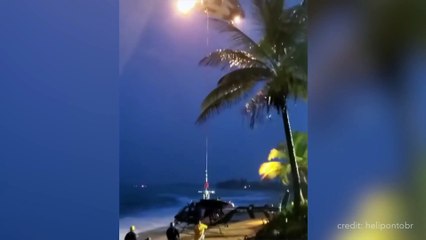 Boeing 747 Engine Hits The Runway