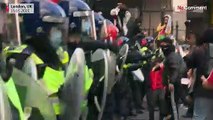 Londra'da 'Özgür Filistin' çağrısı yapan göstericiler polisle çatıştı