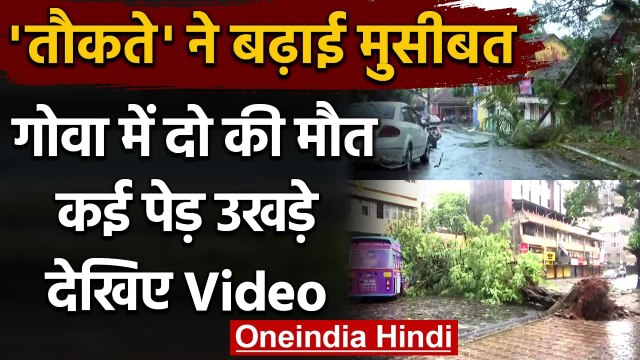 Cyclone Tauktae Update : Goa में Cyclonic Storm ने मचाई तबाही, कई पेड़ उखड़े | वनइंडिया हिंदी
