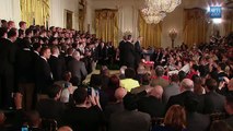 The President Honors The 2015 College Football Playoff National Champion Ohio State Buckeyes