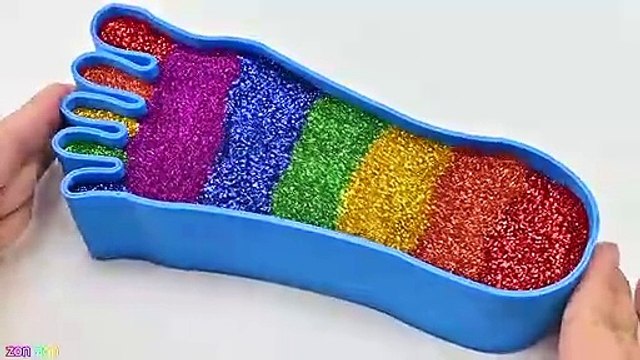 Satisfying Video l Mixing All My Slime Smoothie in Foot Bath.