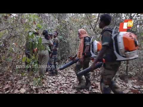 Similipal Forest Fire- Forest Officials Dousing Wildfire