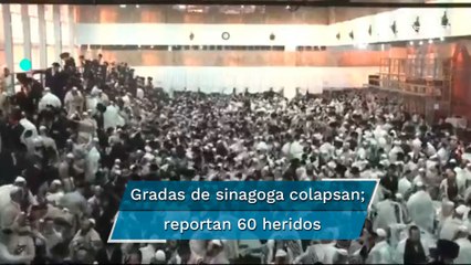 Reportan decenas de heridos tras colapso de gradas en sinagoga de Jerusalén