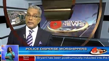 Police disperse worshippers in Harris Promenade, San Fernando