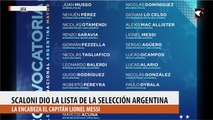 Scaloni dio la lista de la selección argentina para los partidos de Eliminatorias