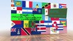North America continents countries flags, green screen effects, green screen videos, green screen backgrounds