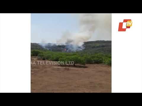 Fire Breaks Out At Bagharakhol Forest Near Chandaka