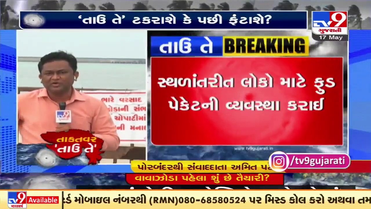 Authorities  on alert as cyclone Tauktae is likely to cross Gujarat coast btwn Porbandar and Mahuva