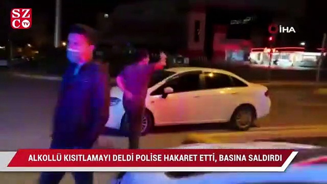 Alkollü halde kısıtlamayı delmekle kalmadı: Polise hakaret etti, basına saldırdı